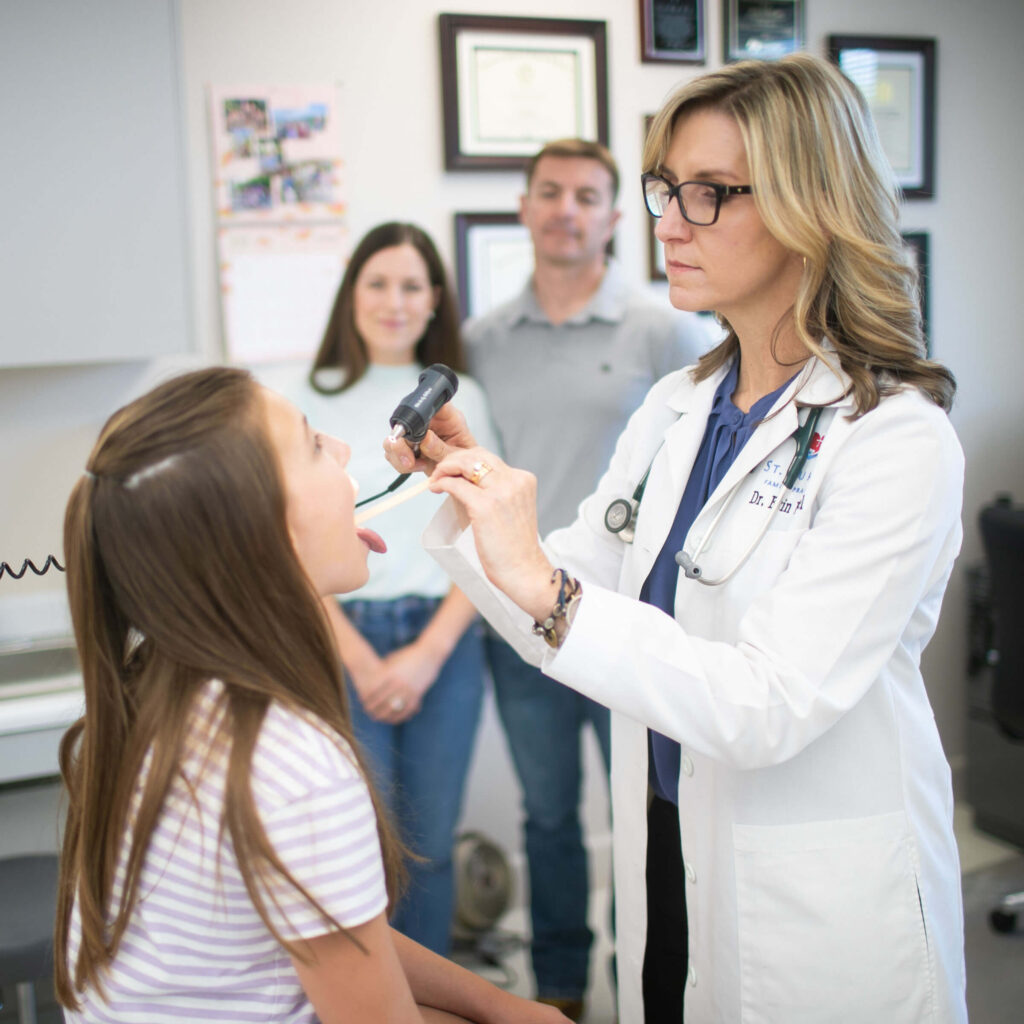 Doctor with patient