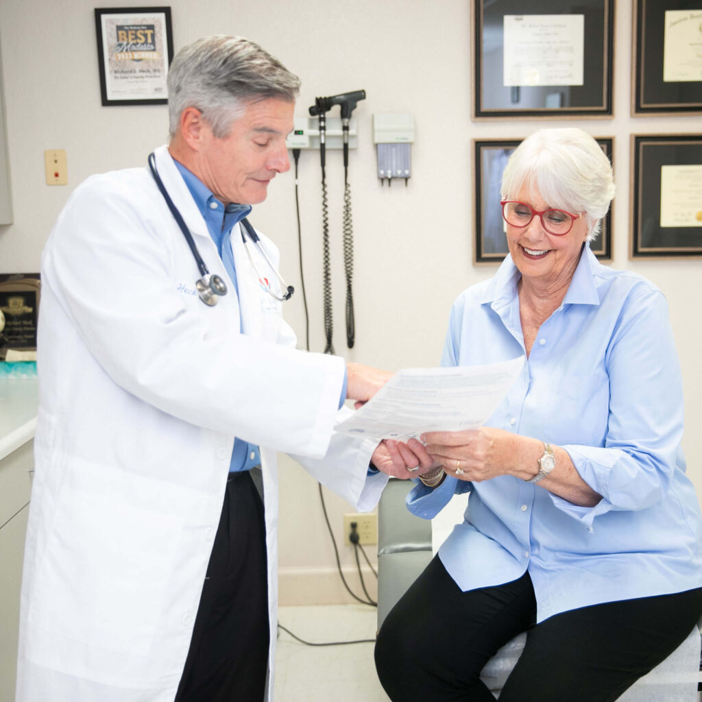 Doctor and happy patient